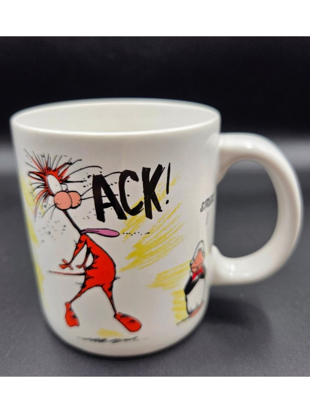 American Greetings Opus Penguin Ack! Opus & Bill Coffee Mug Cup Tea 1991 Read